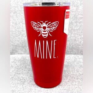 NEW Rae Dunn Bee Mine Insulated Stainless Steel Red Travel Tumbler with Lid